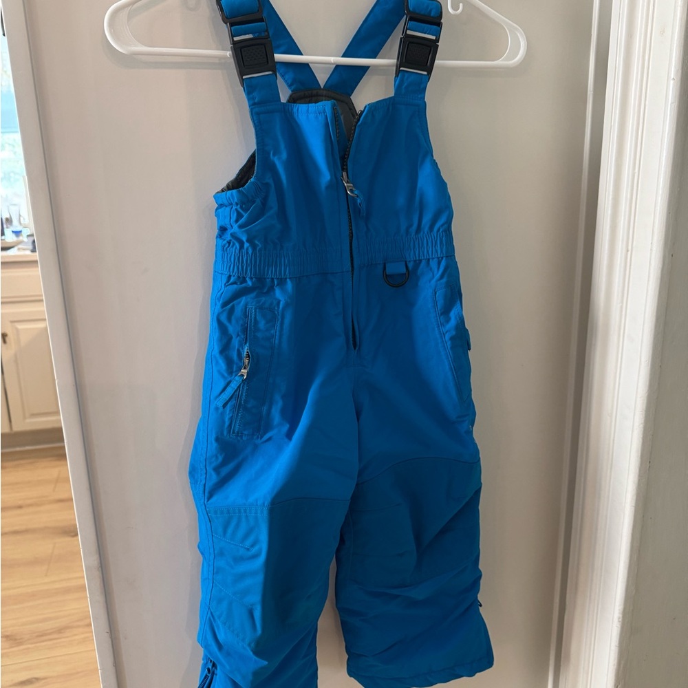 Kids Blue Snow Bib Overalls Lands End Squall